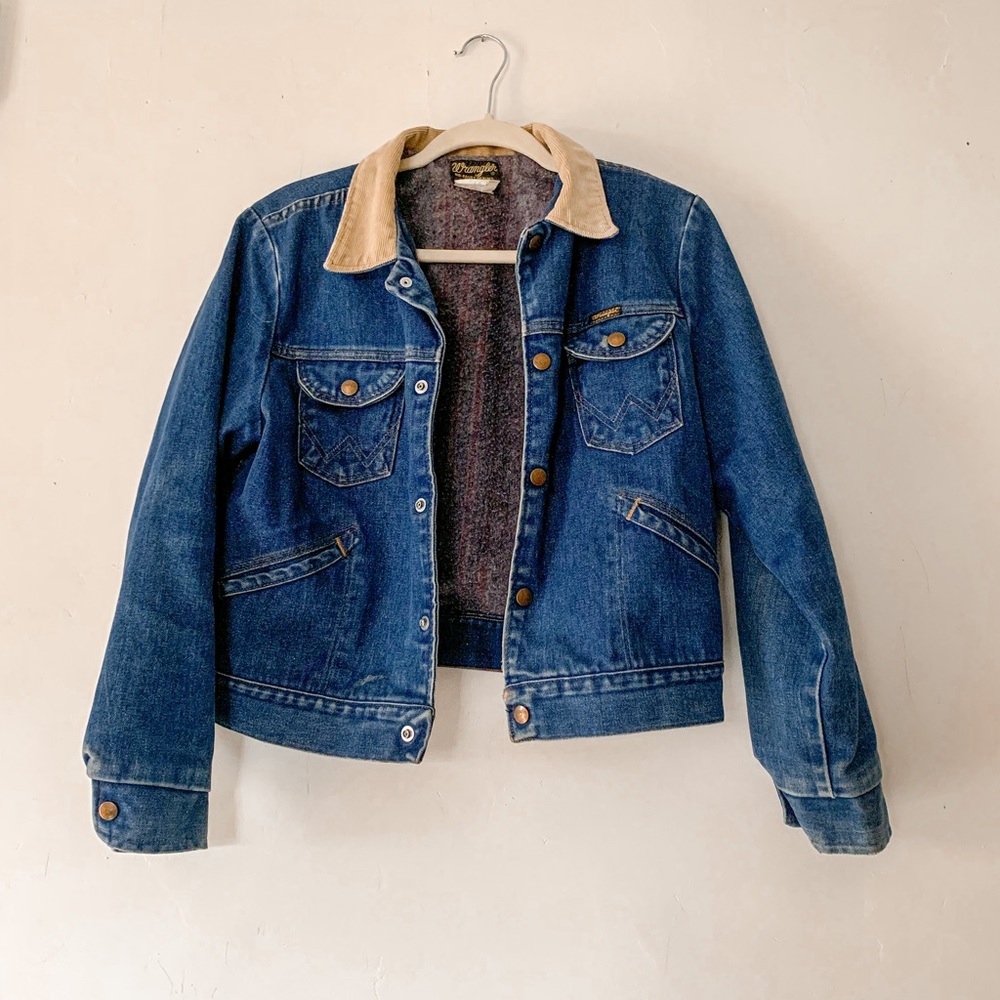 Vintage Wrangler blanket lined denim jacket